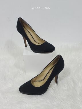 Coach Caya Platform Heels Women Black Signature Size 6.5 Stiletto